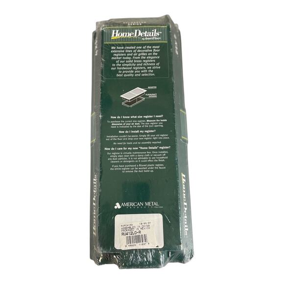 NIP Home Details By Ameriflow Wood Floor Register 4”x 12” - Picture 4 of 4